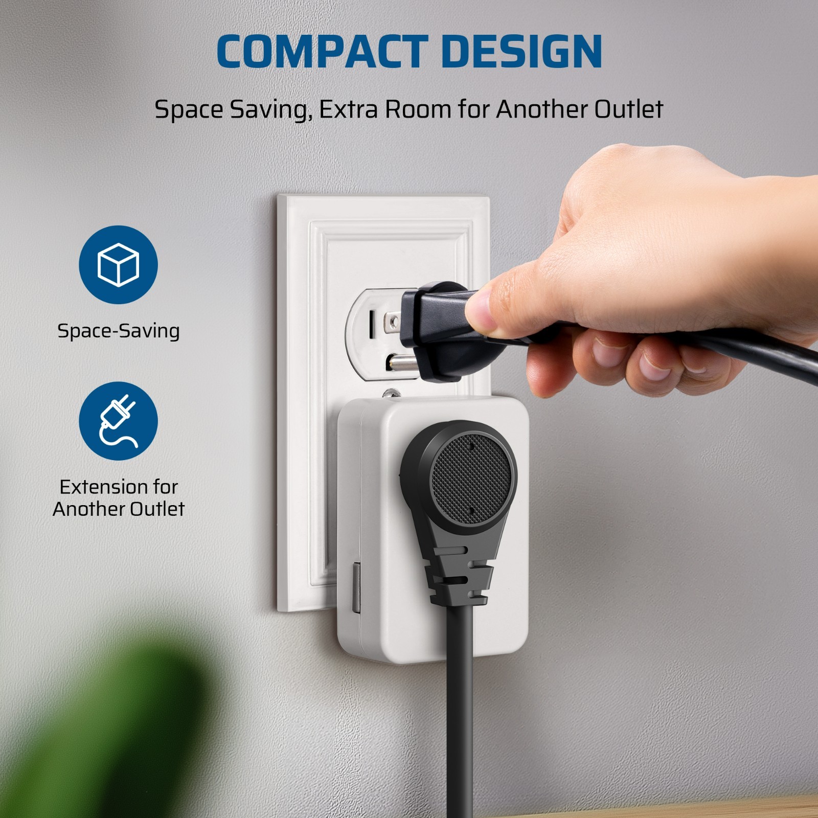 DEWENWILS Wireless Indoor Remote Control Outlet 100ft Range Expandable White