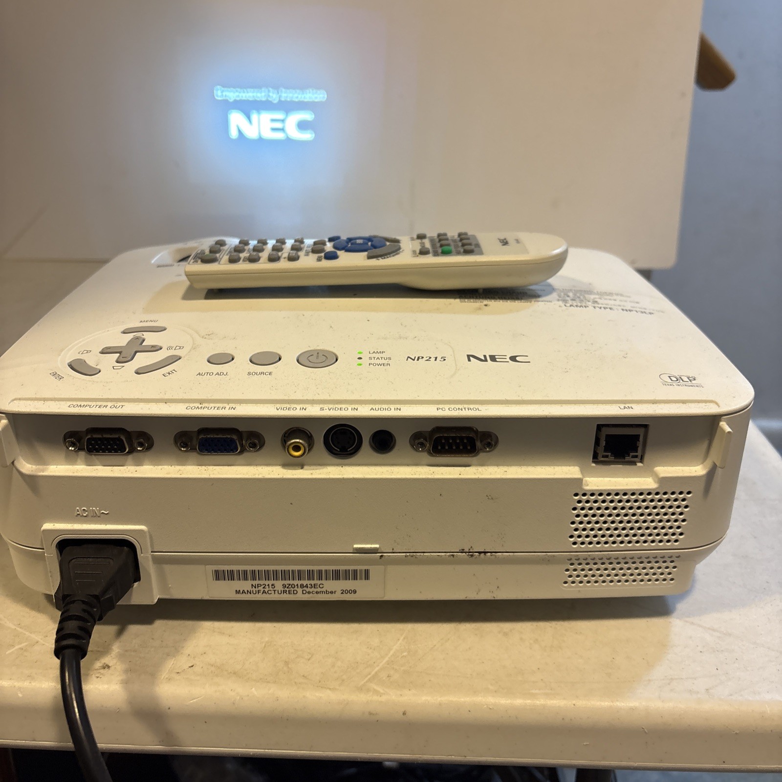 NEC NP215 DLP Engine Compact Mobile Projector. Works Great. W/ Remote