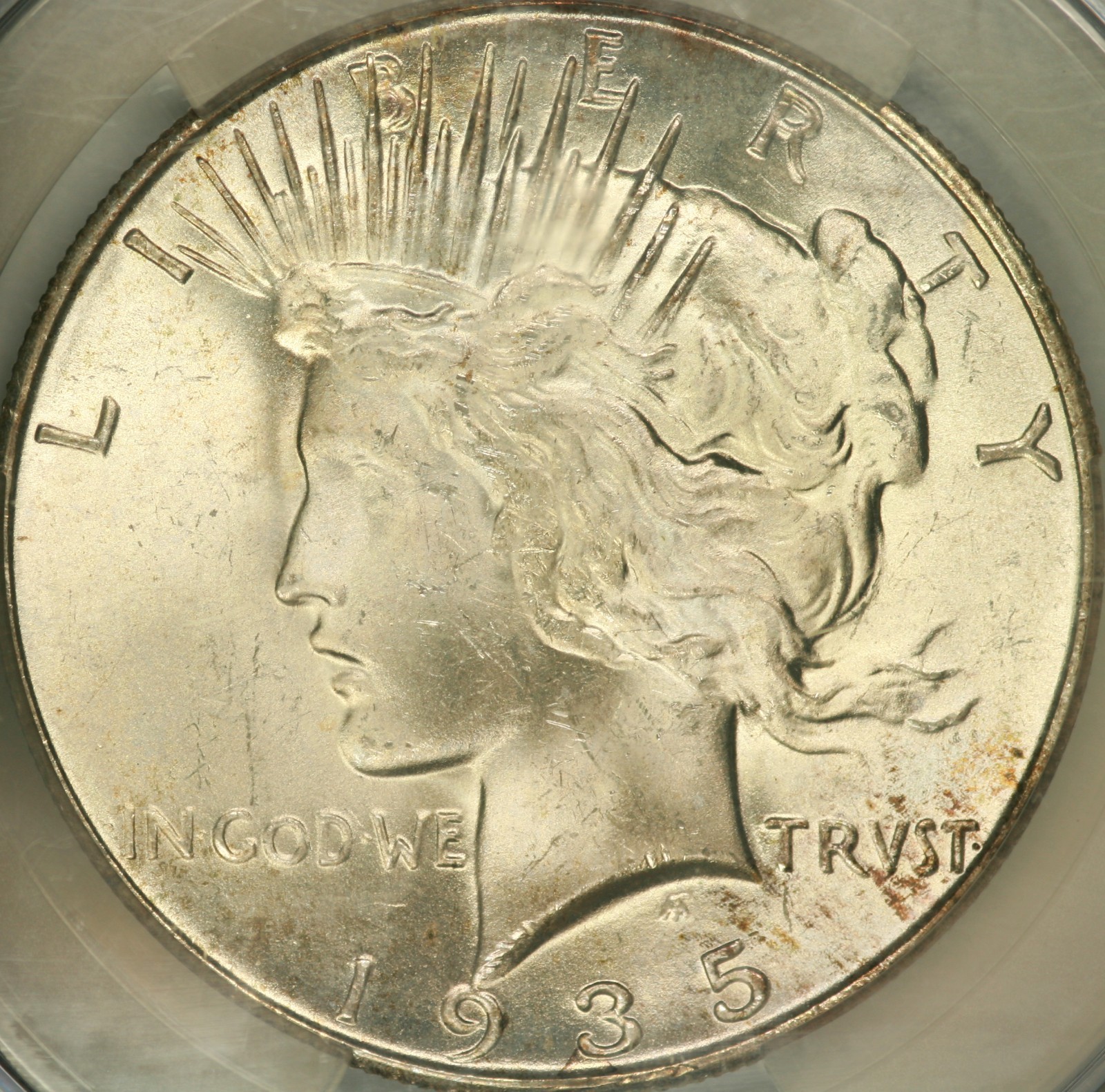 1935-S Peace Dollar CACG MS65