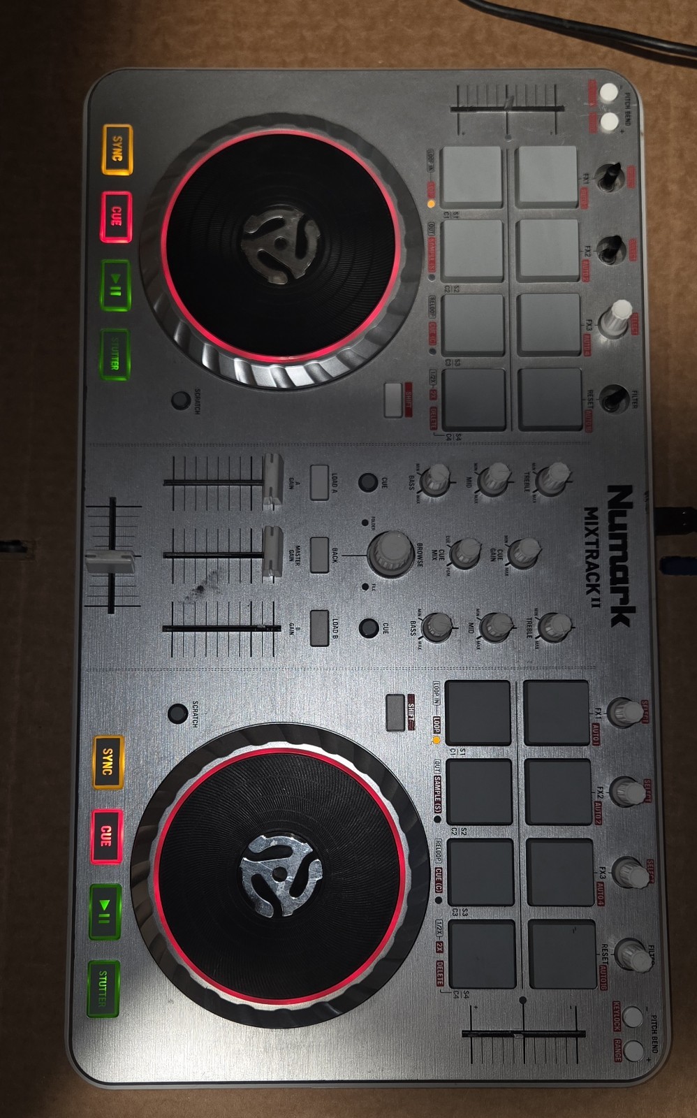 Numark Mixtrack II USB DJ Double Deck Controller 2-Channel Silver MIDI Portable