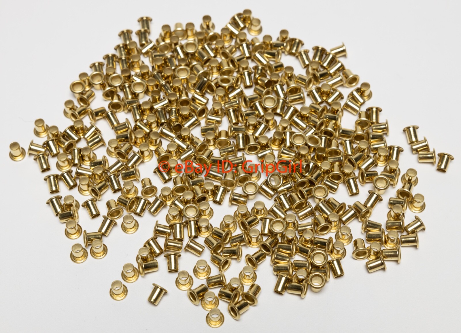 100x #6-8 Solid Brass Rivets GS6-8 Eyelets Custom Leather/Kydex Holster Hardware