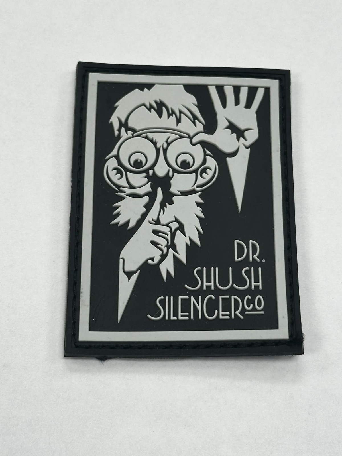 SHOT Show SilencerCo "Dr SHUSH" (Black Border) Limited Patch, Hook & Loop, NEW
