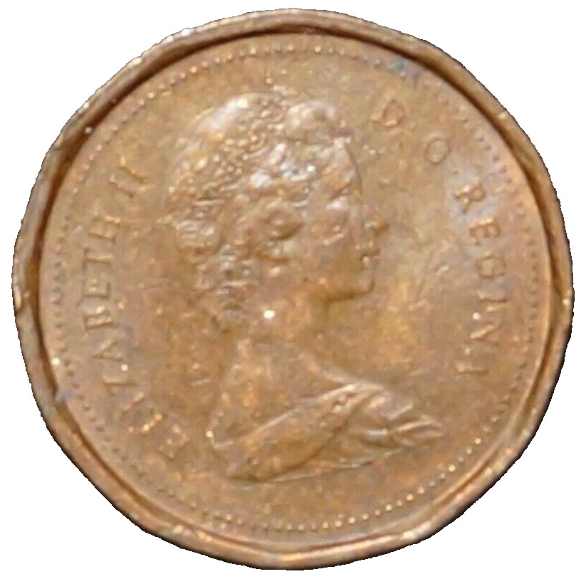 Elizabeth II Dodecagonal 1 cent  1982 CANADA (734F)