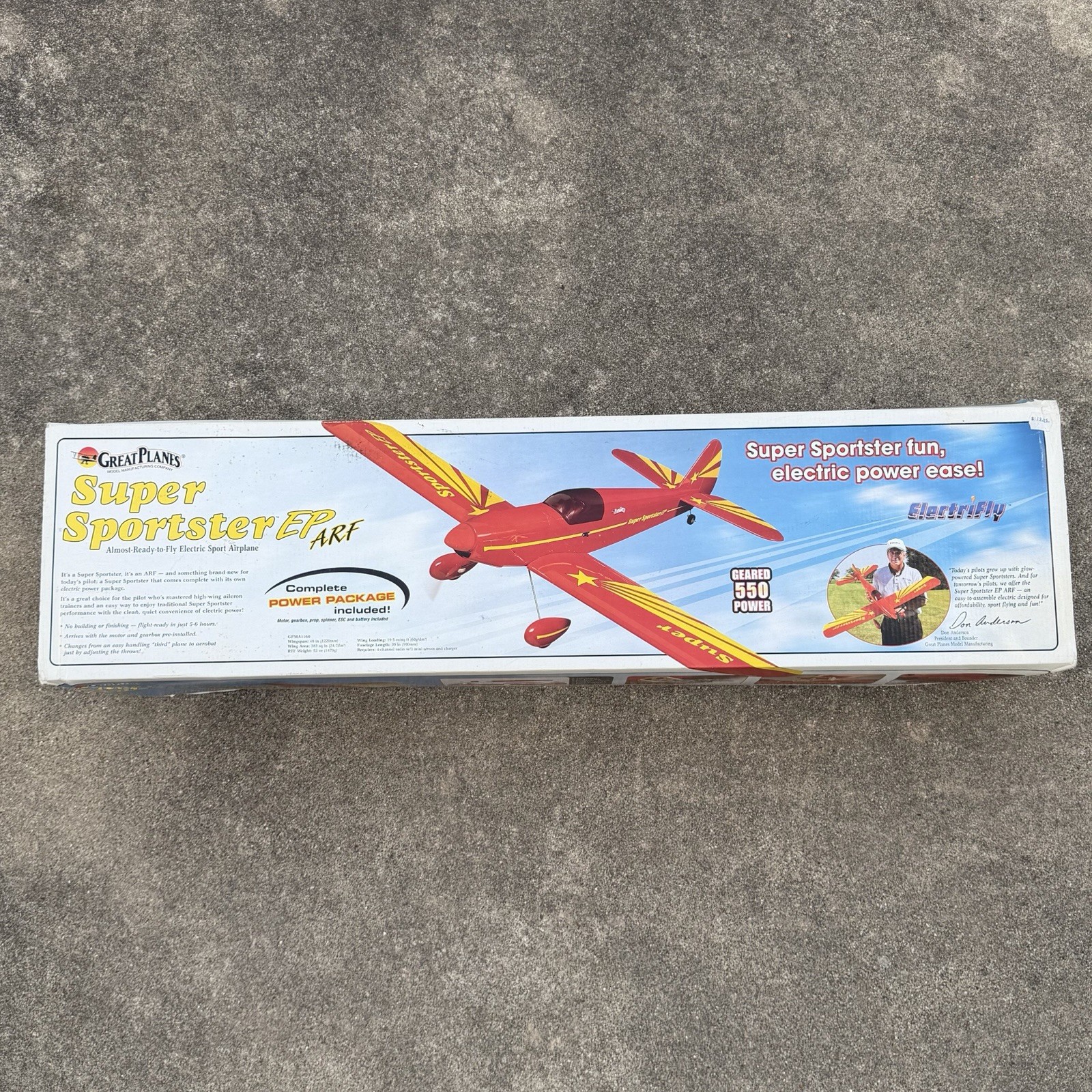 Great Planes ElectriFly Super Sportster EP Brushless ARF Model Kit - NEW
