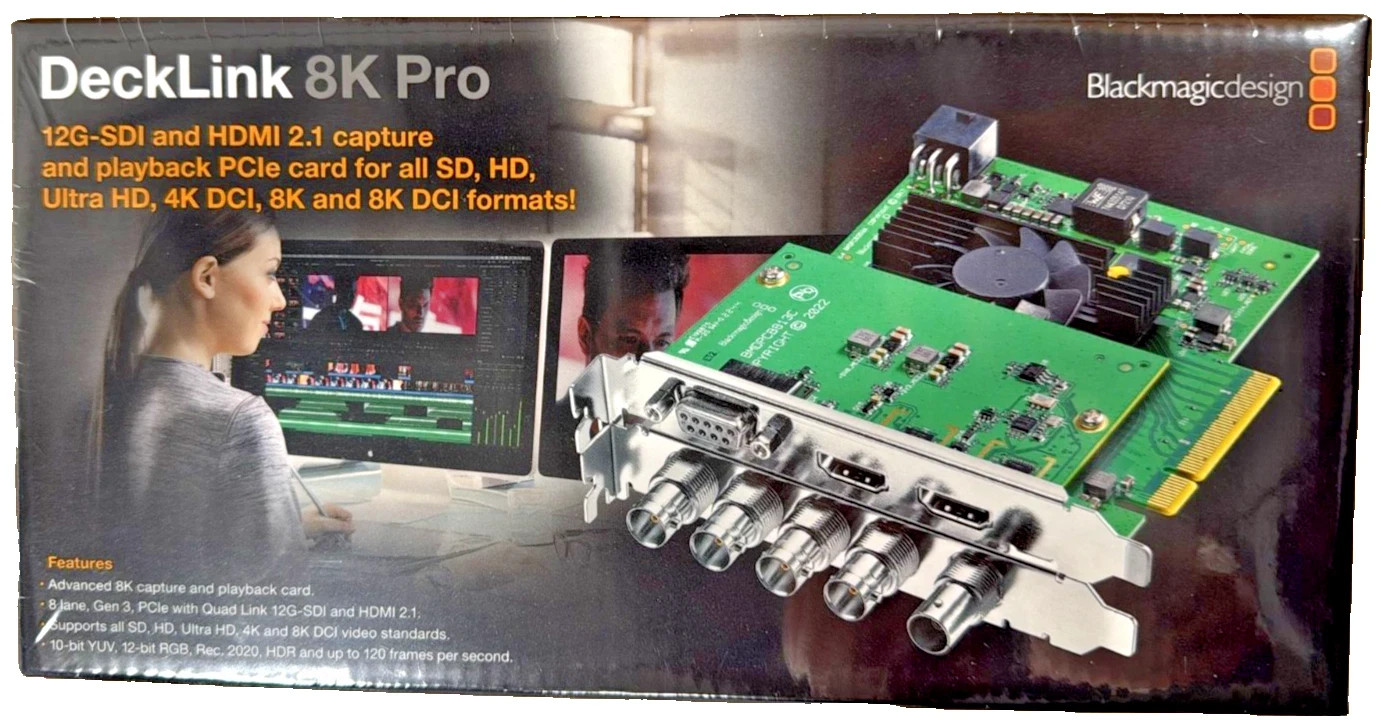 New Sealed Blackmagic Design DeckLink 8K Pro G2 Capture Card