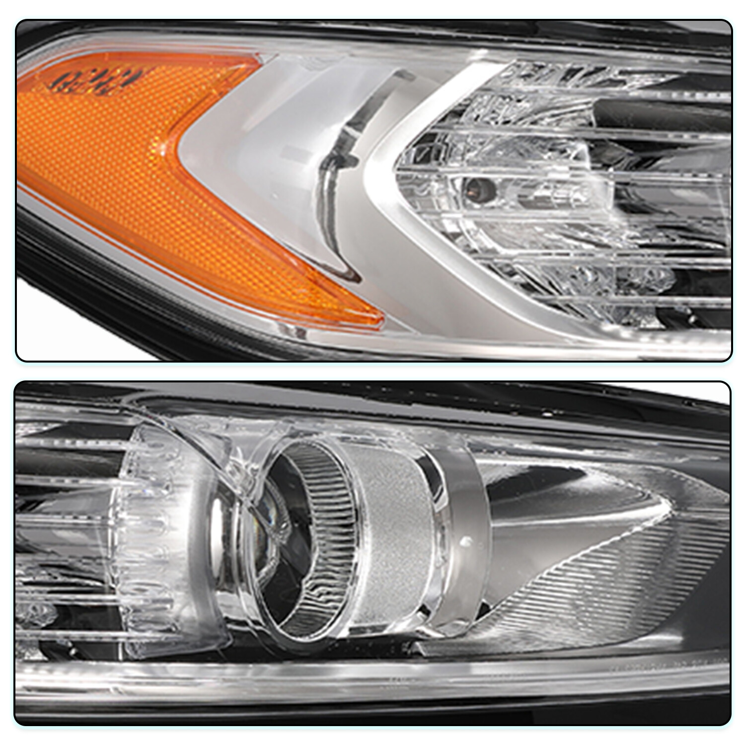 For 2013 2014 2015 2016 Ford Fusion Halogen Passenger Right Headlight Lamp