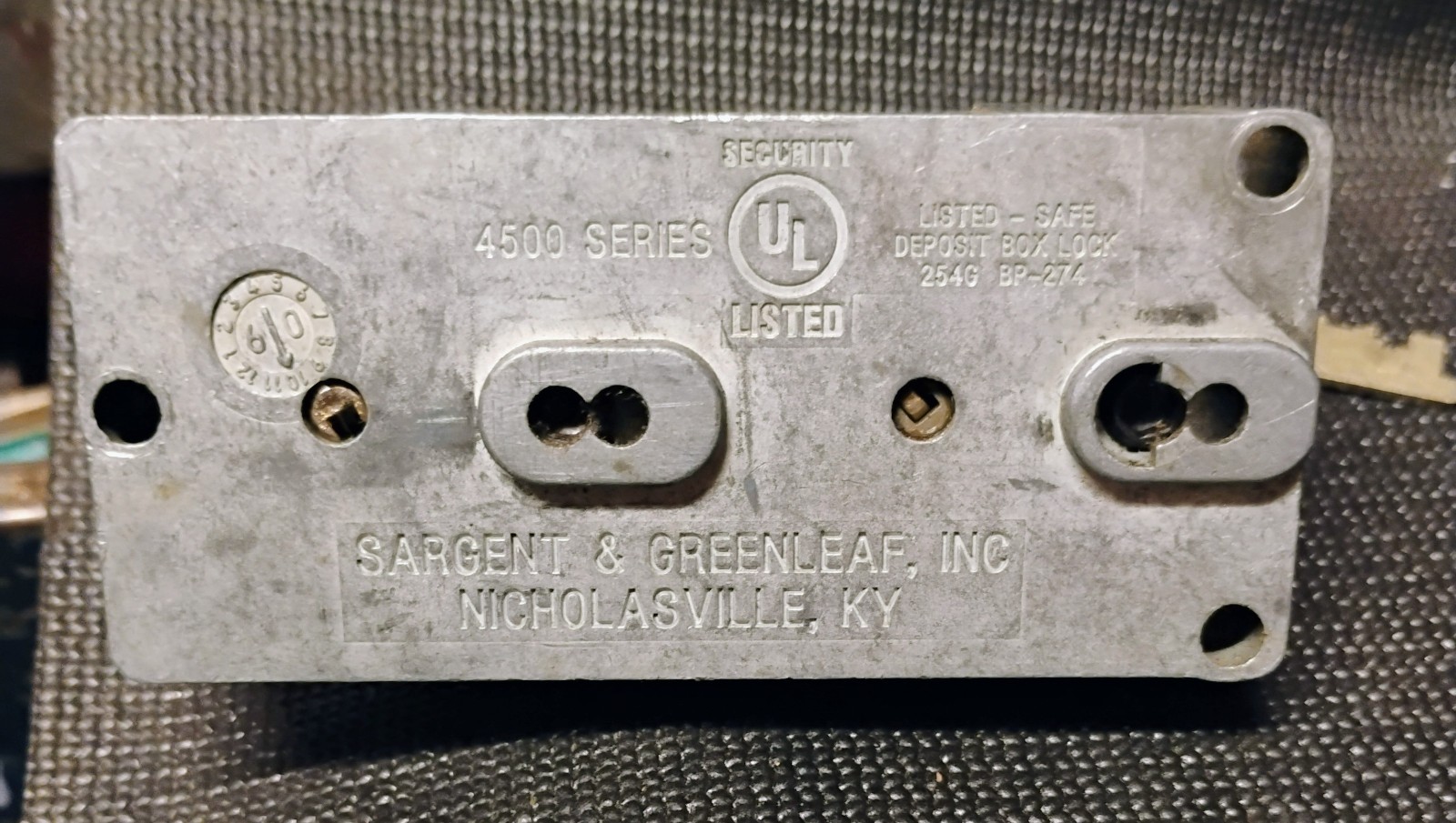 S&G 4545 deposit box key settable both guard and customer