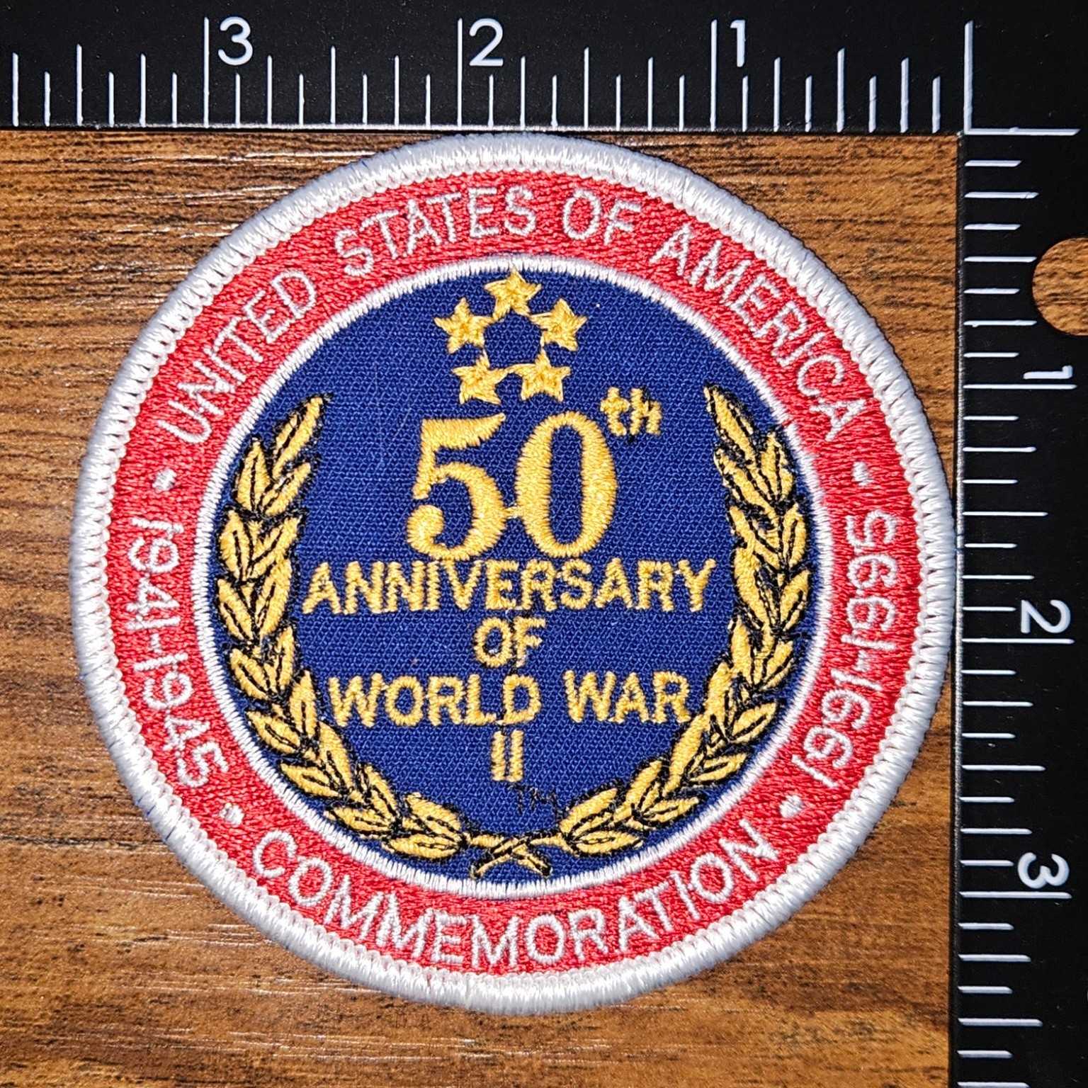 50th Anniversary of World War 2 WWII Commemoration Military Patch