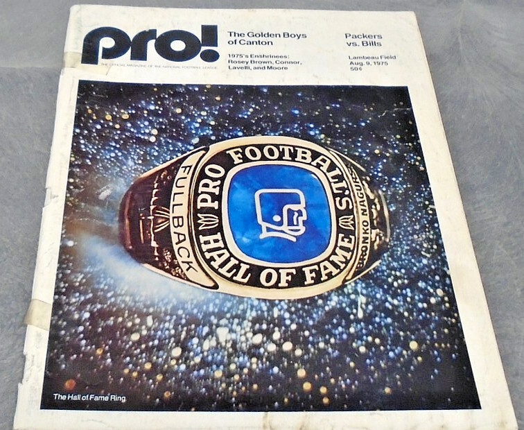 1975 PRO NFL FOOTBALL PROGRAM BUFFALO BILLS VS GREEN BAY PACKERS RARE LAMBEAU