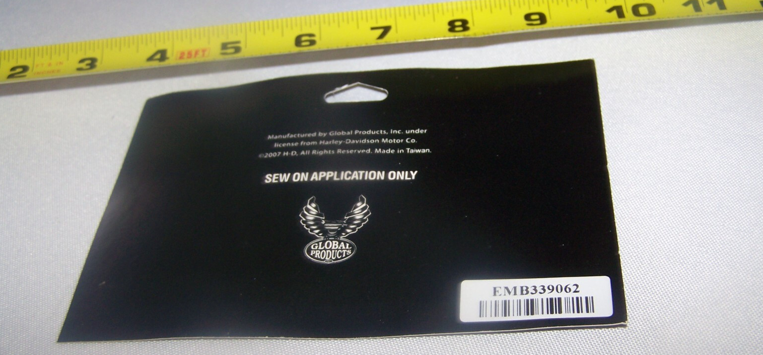Harley Davidson Bar & Shield Wing Orange White Black Vest Jacket Patch
