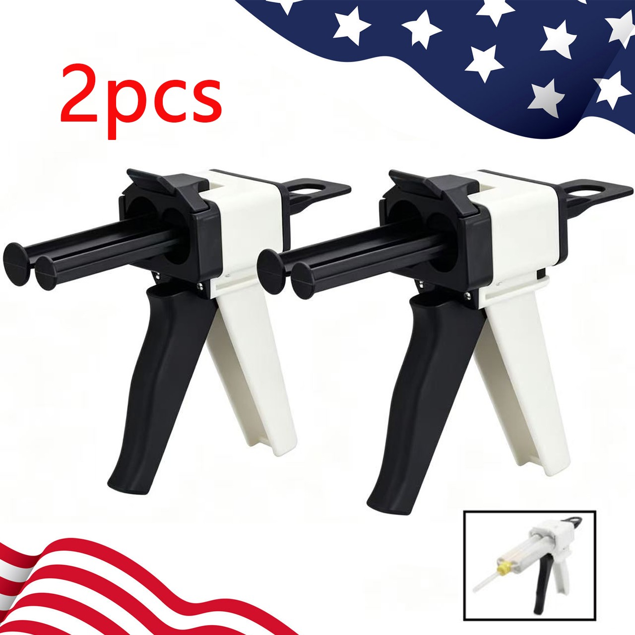 2Boxes Ratio Dental Impression Mixing Dispenser Dispensing Caulking Gun 1:1/2:1