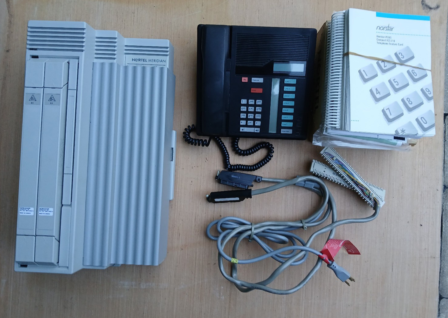 Nortel Meridian Norstar Plus Compact ICS 8x16 KSU with caller ID & 7208 Phone
