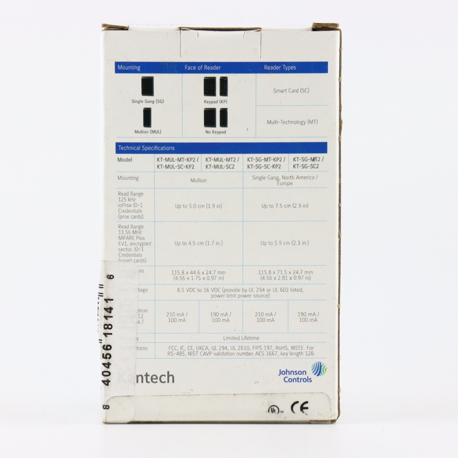 Kantech KT-SG-MT2 ioSmart G2 Multi-Technology Smart Card Reader - NEW