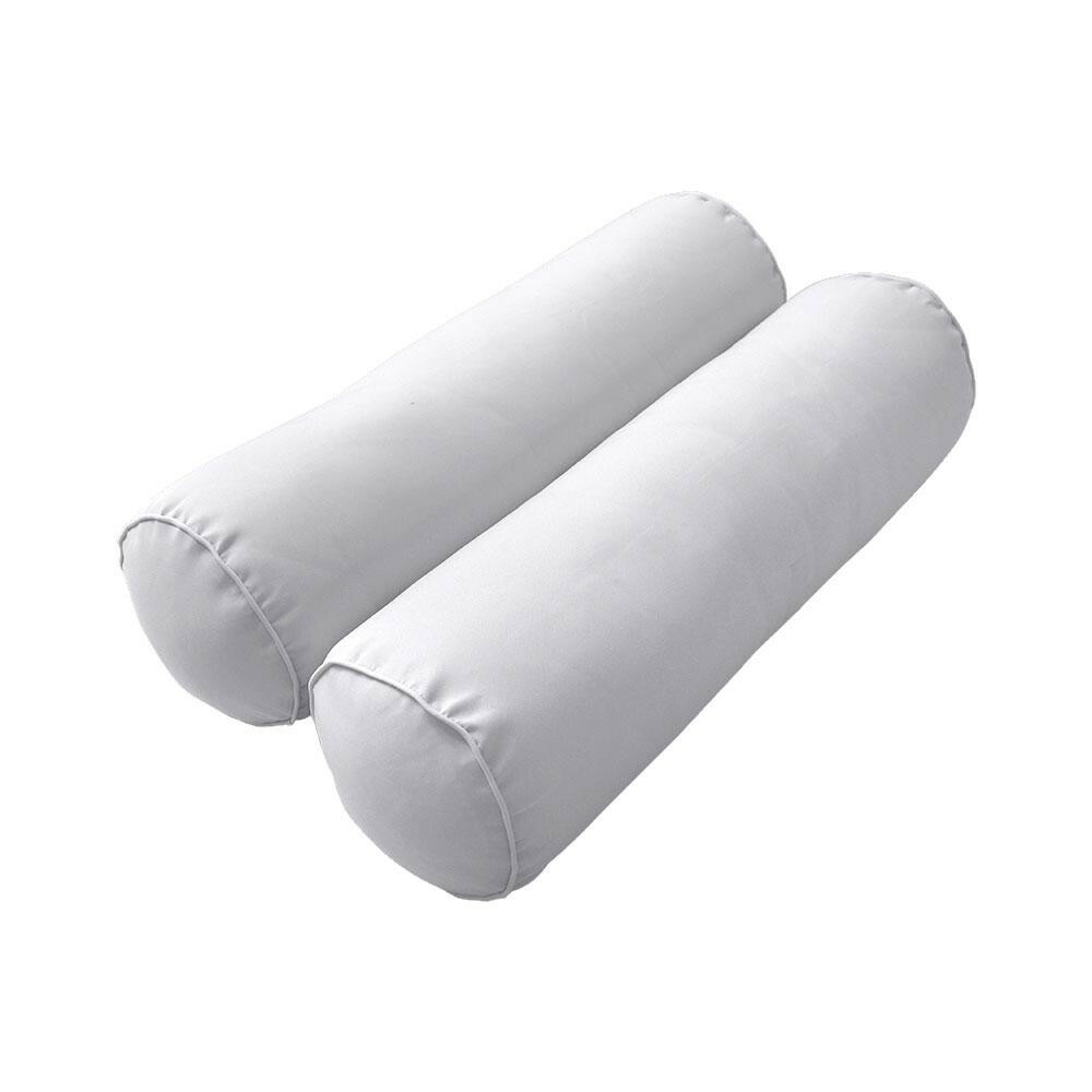 |SLIPCOVER ONLY|S2 Outdoor Bolster Backrest Pillow Covers Same Piped Queen AD105