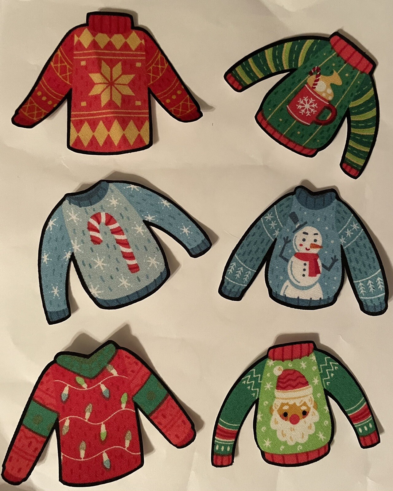 Ugly Christmas Sweaters - Iron On Fabric Appliques