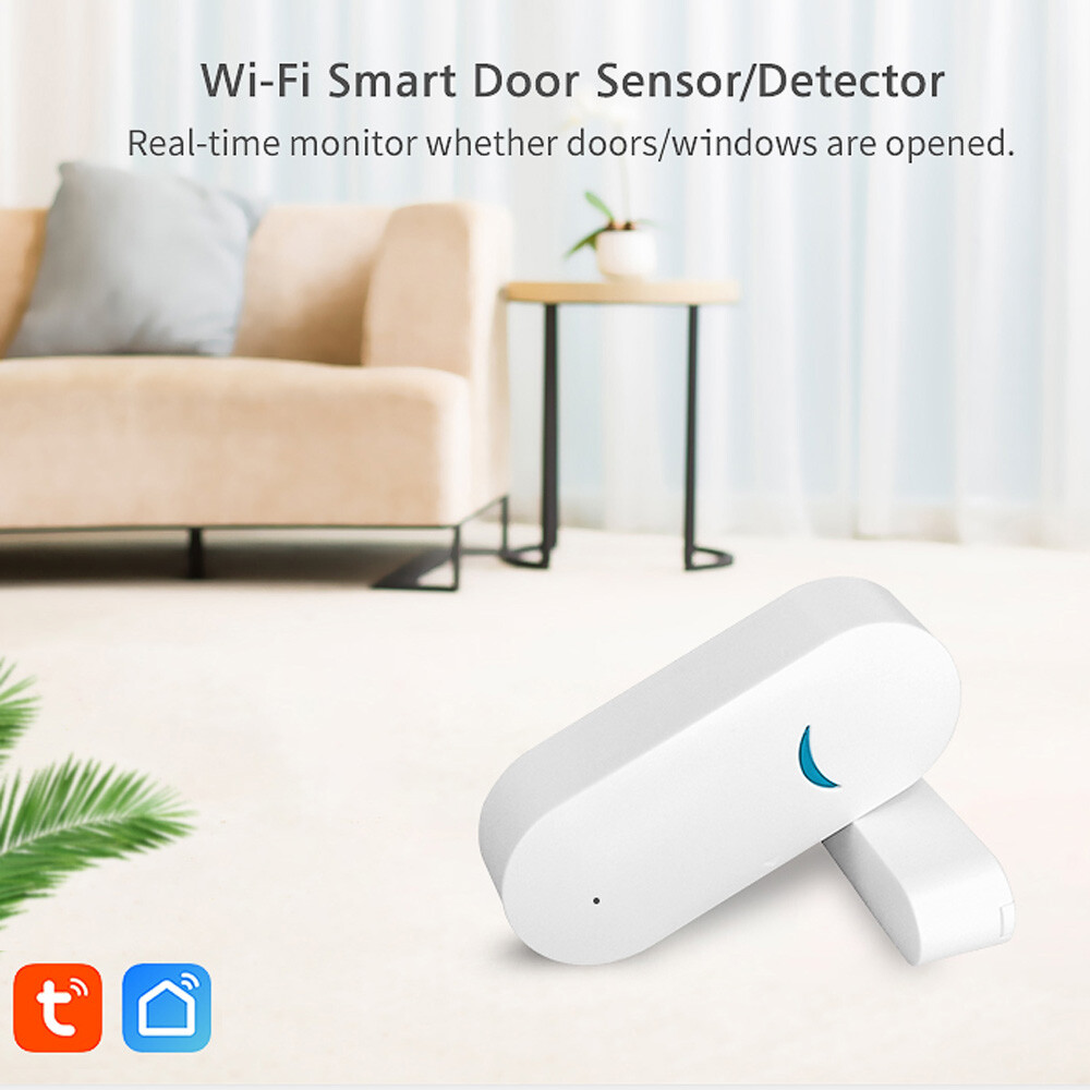 WiFi Wireless Smart Door Window Sensor Detector Safe Alarm for Alexa Google Home