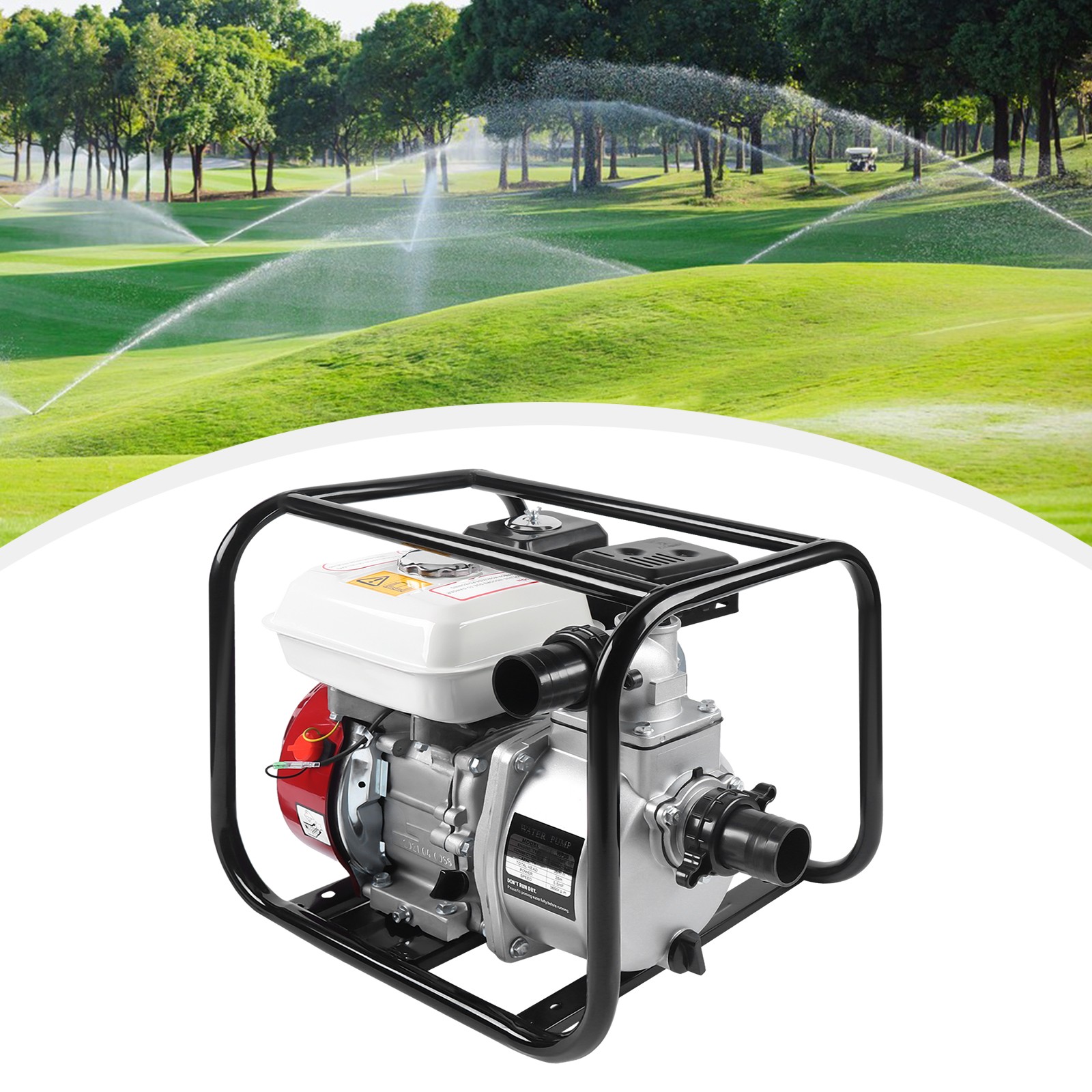 2" Inch 6.5HP Gas Water Semi Trash Pump Gas-Power Water Irrigation Transfer Pump