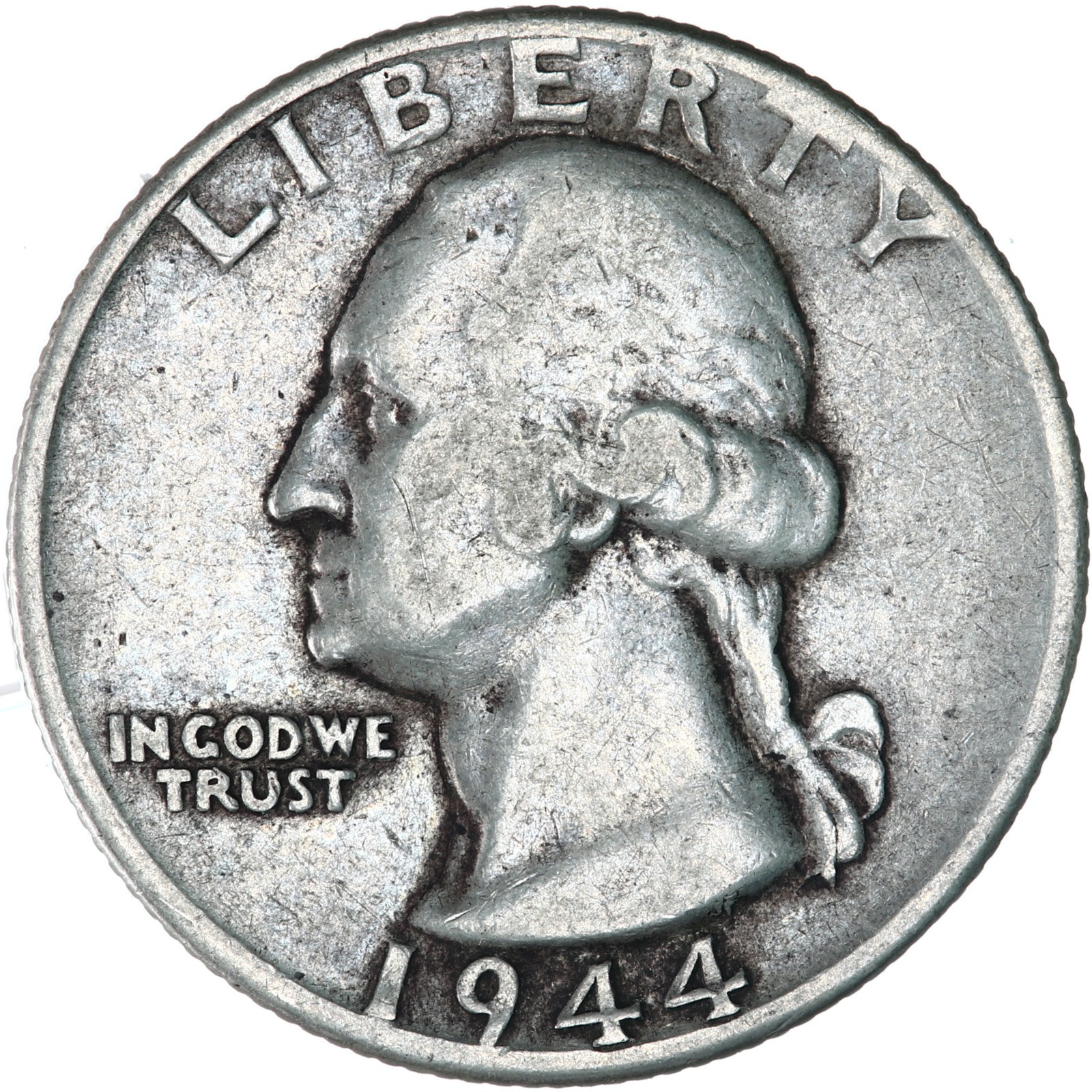 1944 (P) Washington Quarter 90% Silver Fine FN