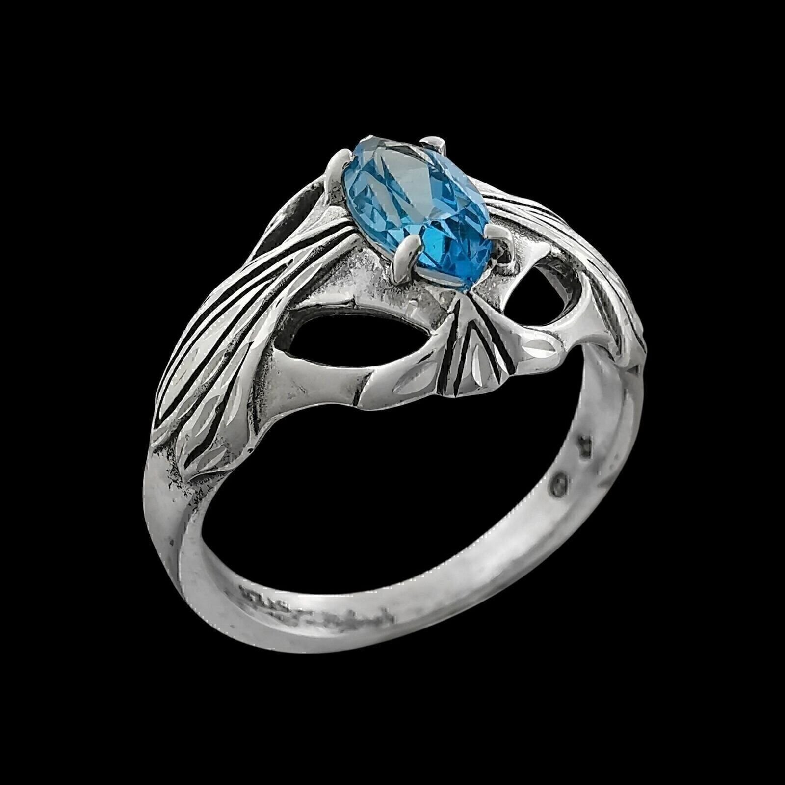 November Engagement Ring • 925 Sterling Silver • Topaz Diamond