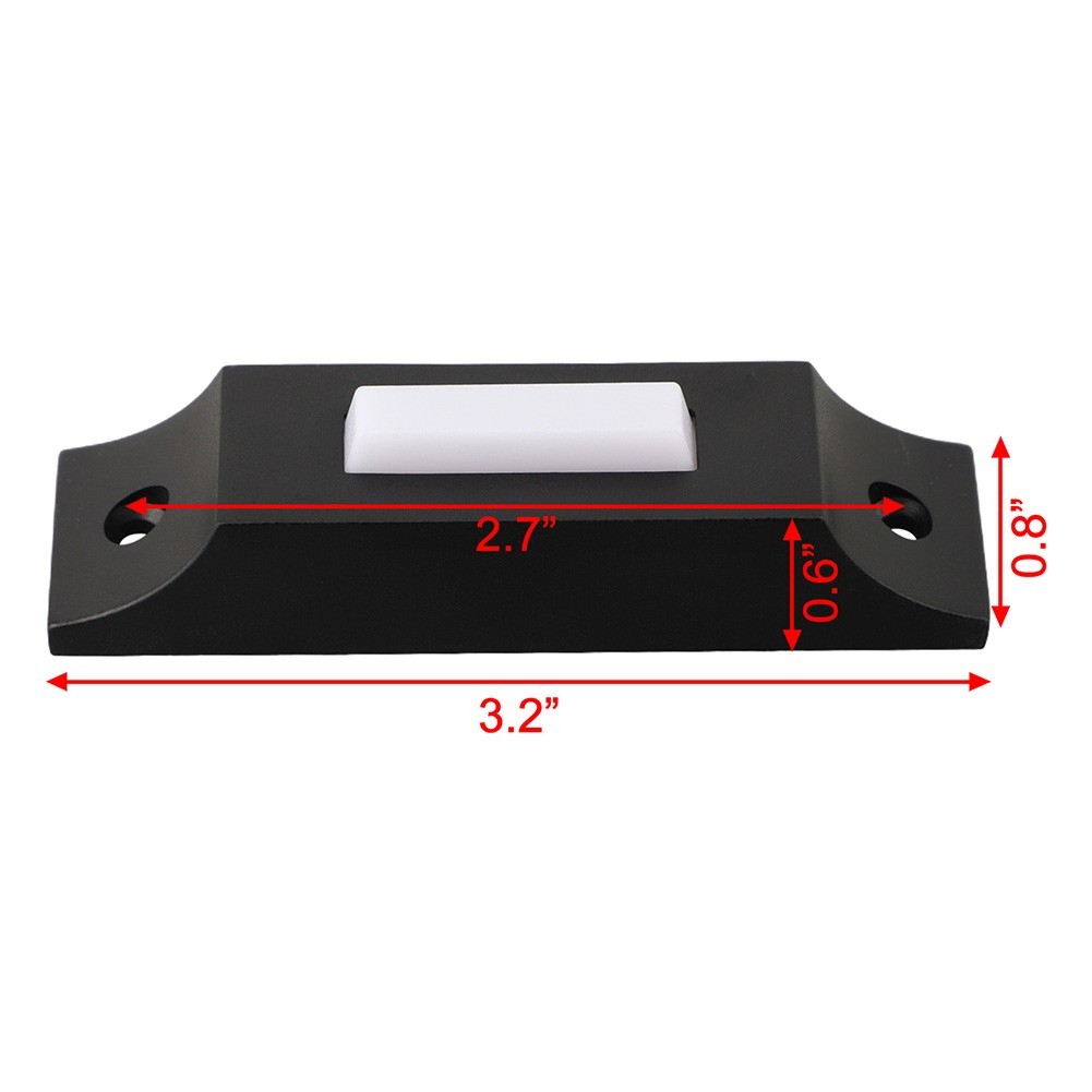 Weather Resistant Metal Doorbell Push Button Lighted Design Wall Mount