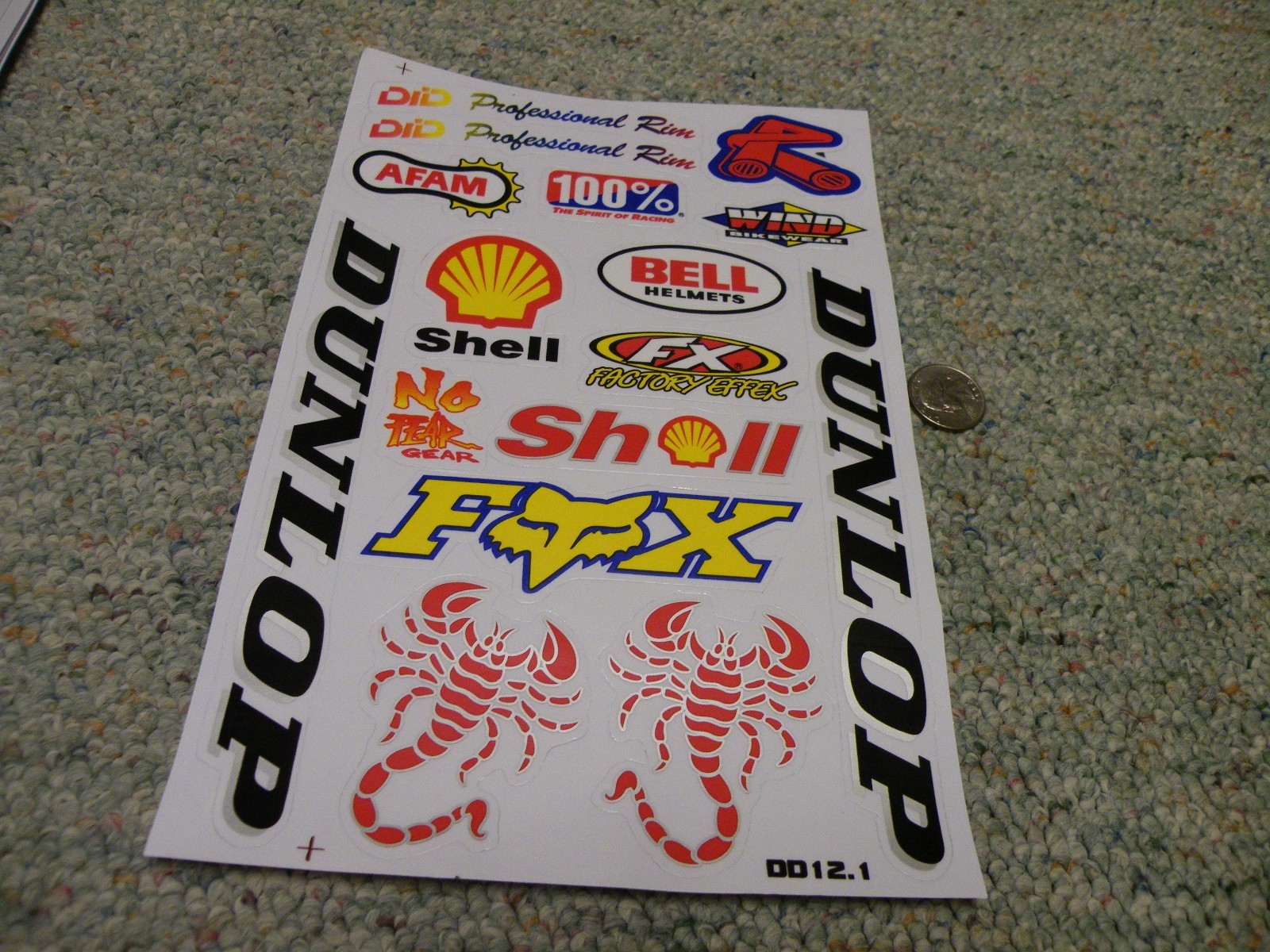 Decals / stickers R/C radio controlled Dunlop Shell FX Bell Shell Afam  M160