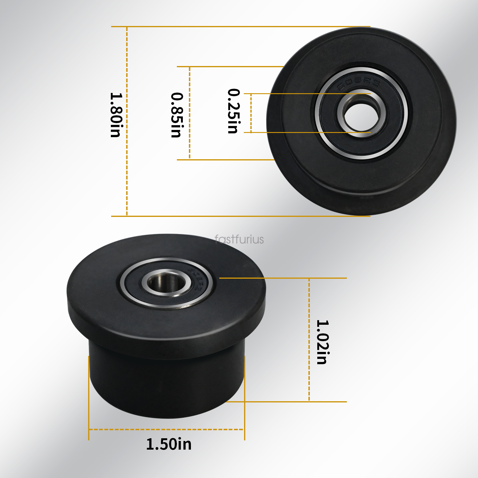 Set of 4 Wheels/rollers for Total gym models Ultima Ultra XLi 1000 1700 1800