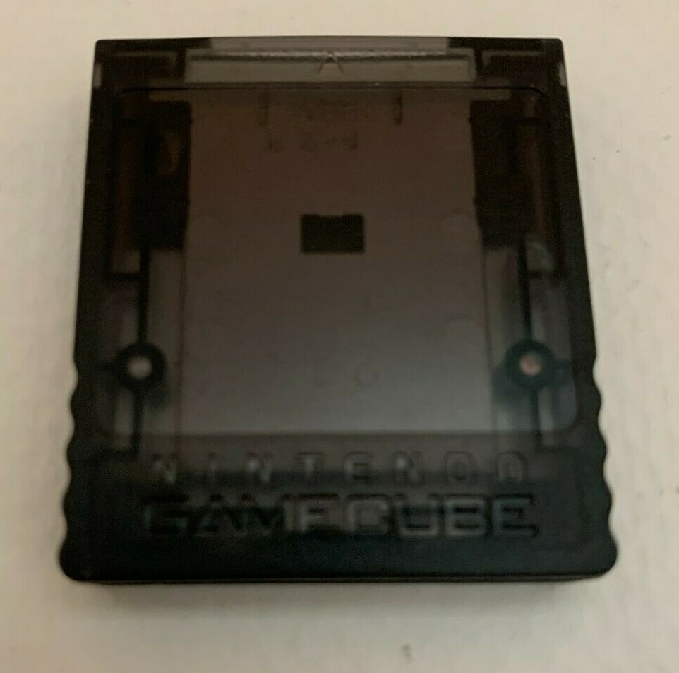 Nintendo GameCube Smoke Black Memory Card 59 Blocks (DOL-008) Genuine OEM