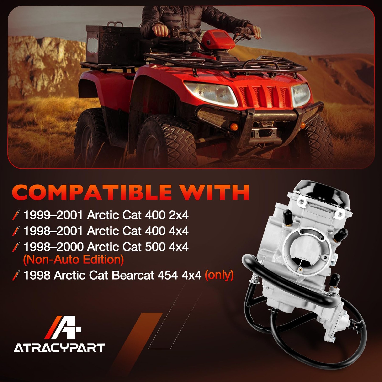 Carburetor Carb Compatible With 1998 1999 2000 2001 Arctic Cat 400