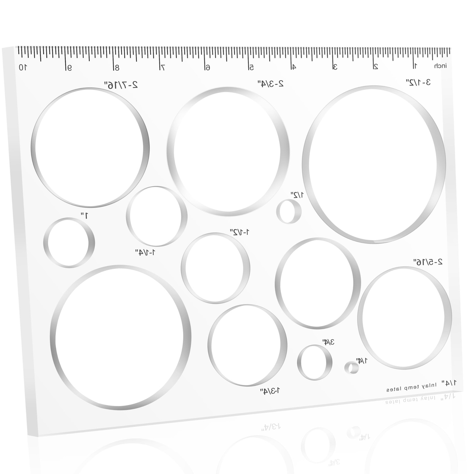13in1 Router Templates Woodworking Jig Circle Inlay Decorative 10x7.8 Inch