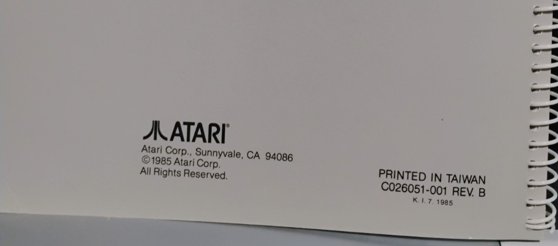520 ST Computer Owner's Manual; Atari ST ; BOOK ONLY!