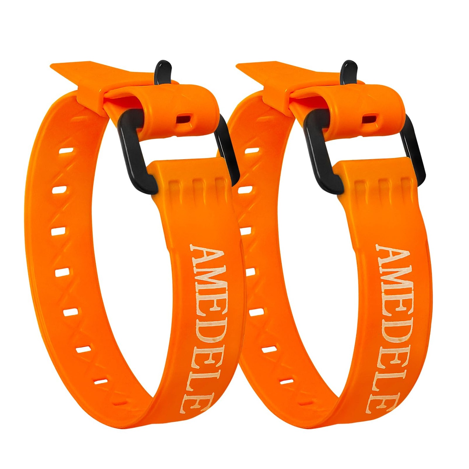 2 Pack Orange Lashing Straps 14 Inch Utility Tie Down Buckle Straps Set