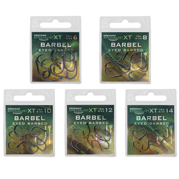 Drennan Specialist XT Barbel Strong Heavy Duty Barbel Fishing Hooks Barbed