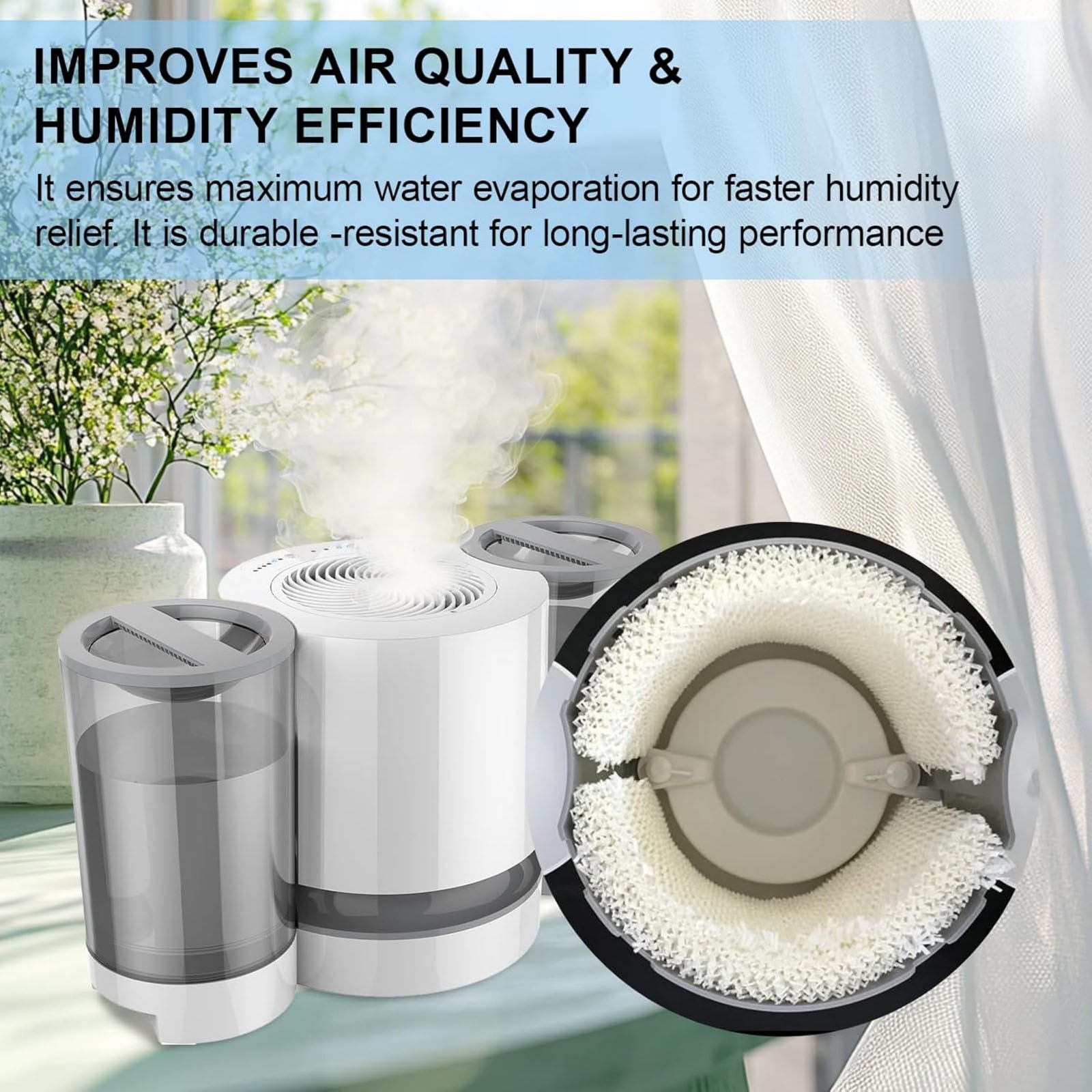 For Vornado Humidifier Wick Pad Replacement Filter 2 Pack for Model EV100 EV200