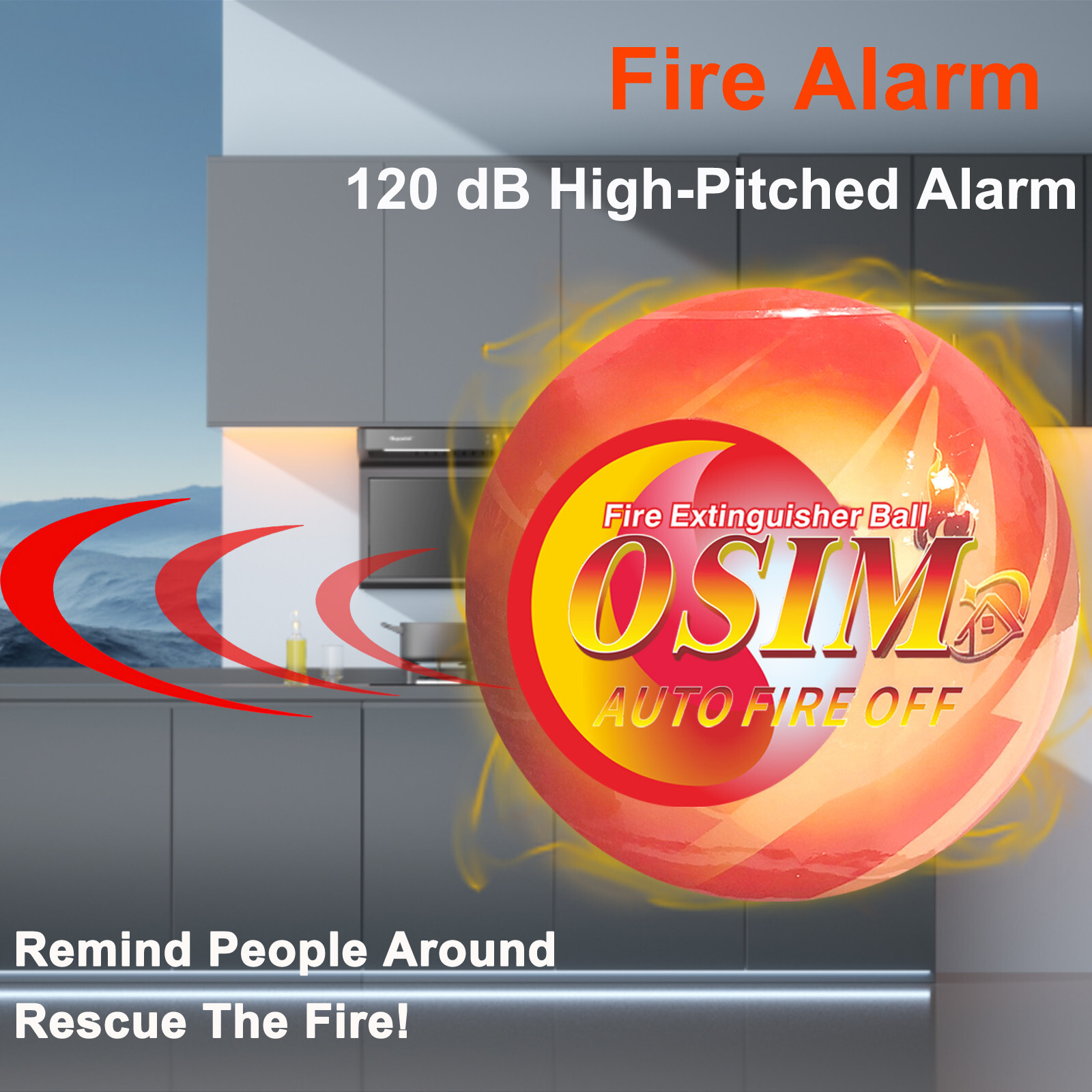 12 PACK Portable Automatic Fire Ball Extinguisher with Bracket and Hook Mount