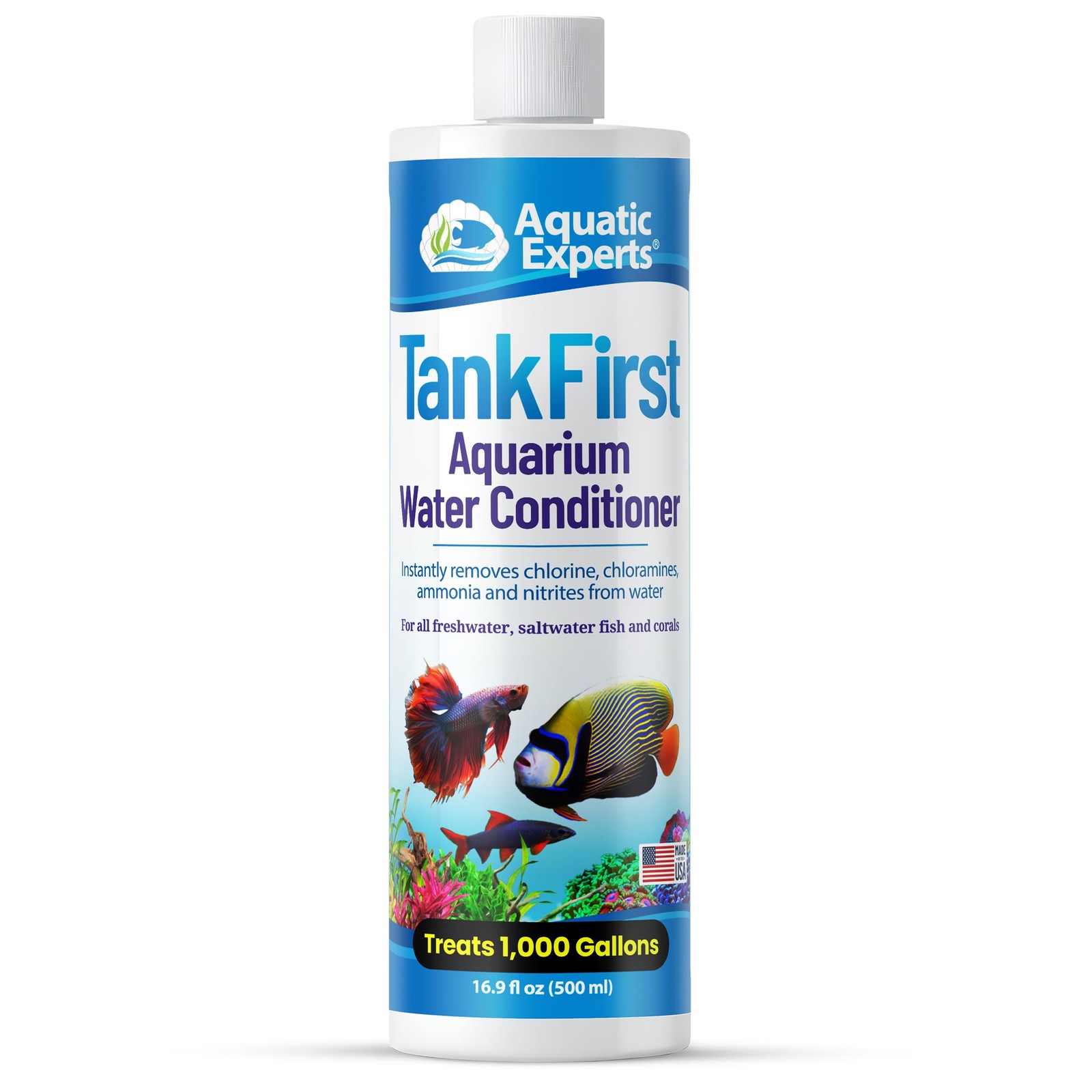Complete Aquarium Water Conditioner – Removes Chlorine, Chloramines, Ammonia