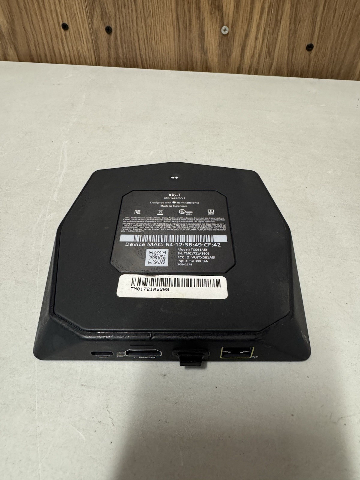 Xfinity Xi6-T Comcast Flex 4K TV Streaming Box
