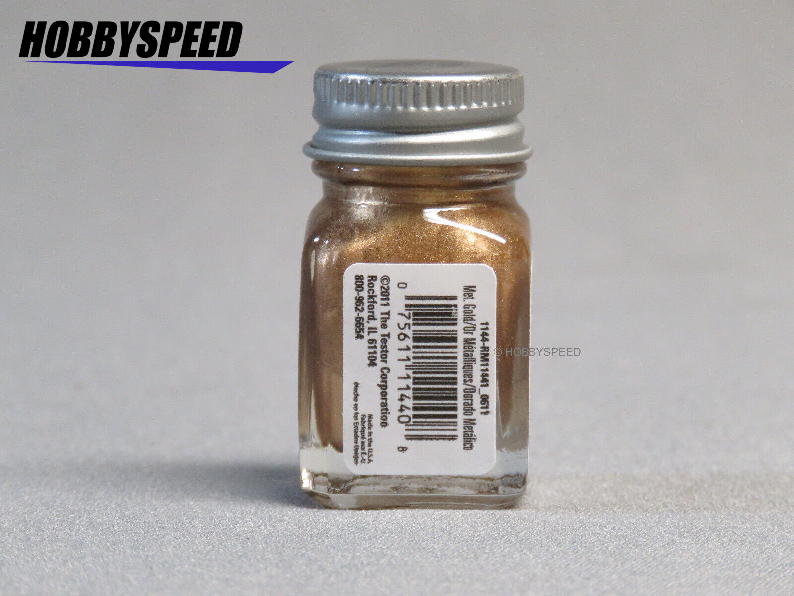 TESTORS 1144T PAINT METALLIC GOLD ENAMEL 1/4oz JAR plastic model car TES1144 NEW