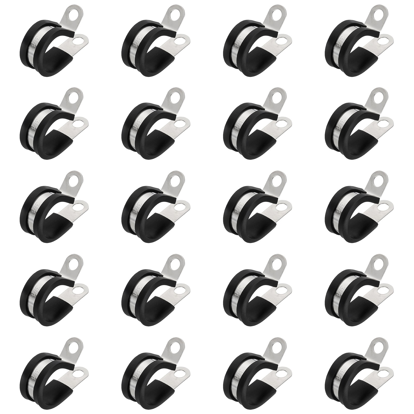 20Pcs 3/4" Cable Clamps Stainless Steel Conduit Clamp Cable Rigid Pipe Strap
