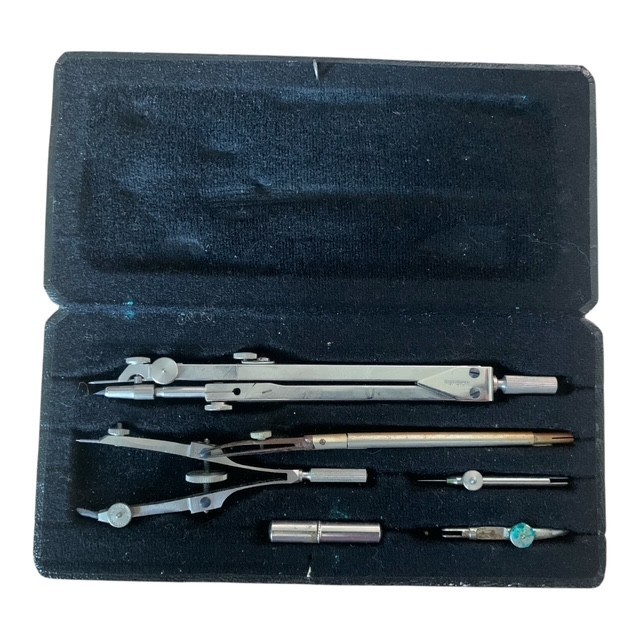 Vintage Kaufmann Telescopic Tech Set KT/99 - Drafting Geometry Instrument Case