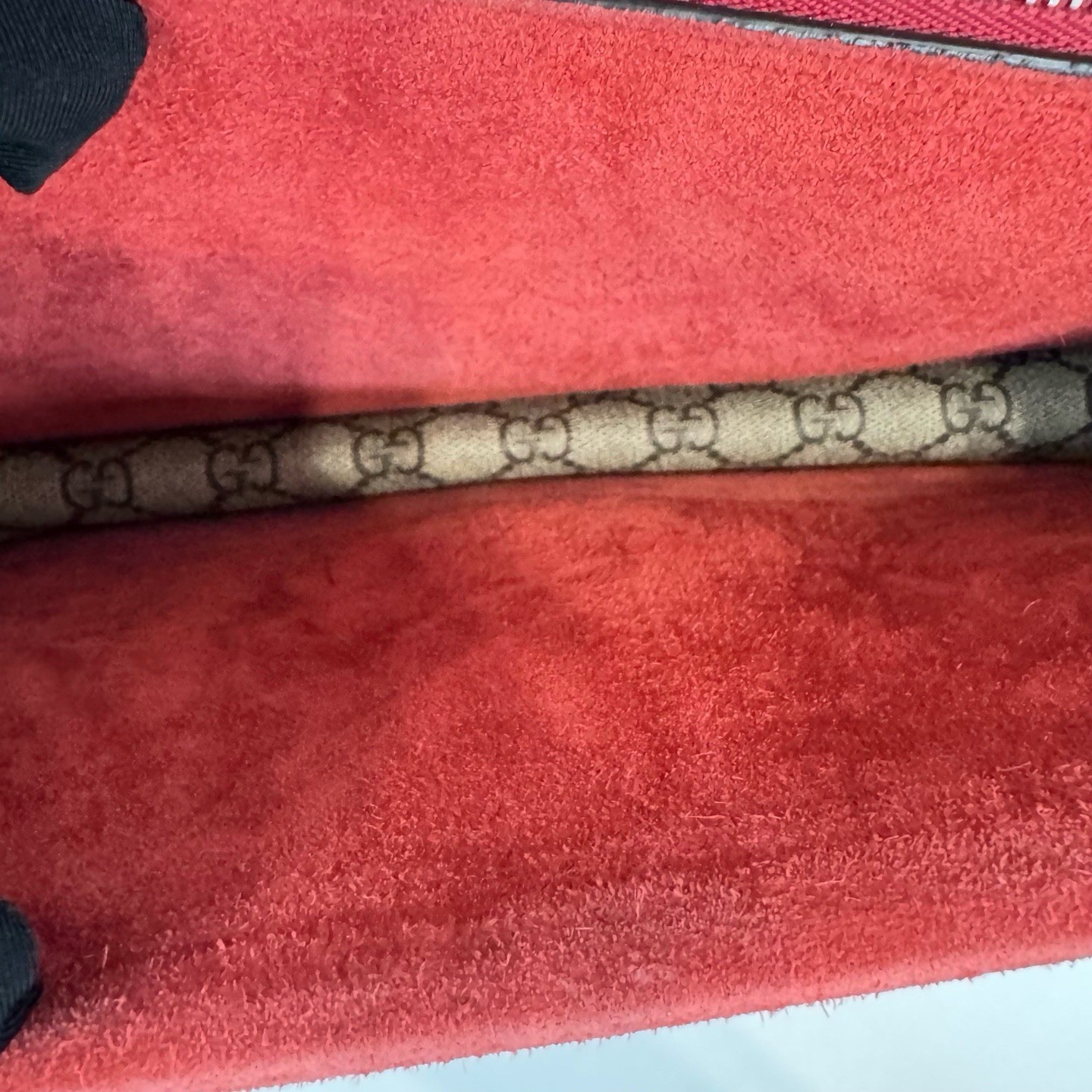 Gucci Dionysus Monogram Red Mini Chain Shoulder Bag