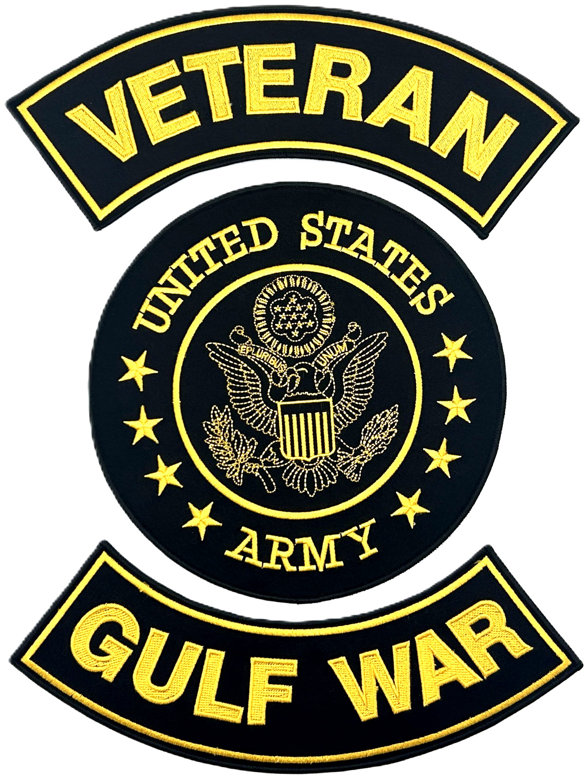 U.S ARMY SEAL VETERAN GULF WAR MILITARY MOTORCYCLE VEST LOT OF 3 PATCHES
