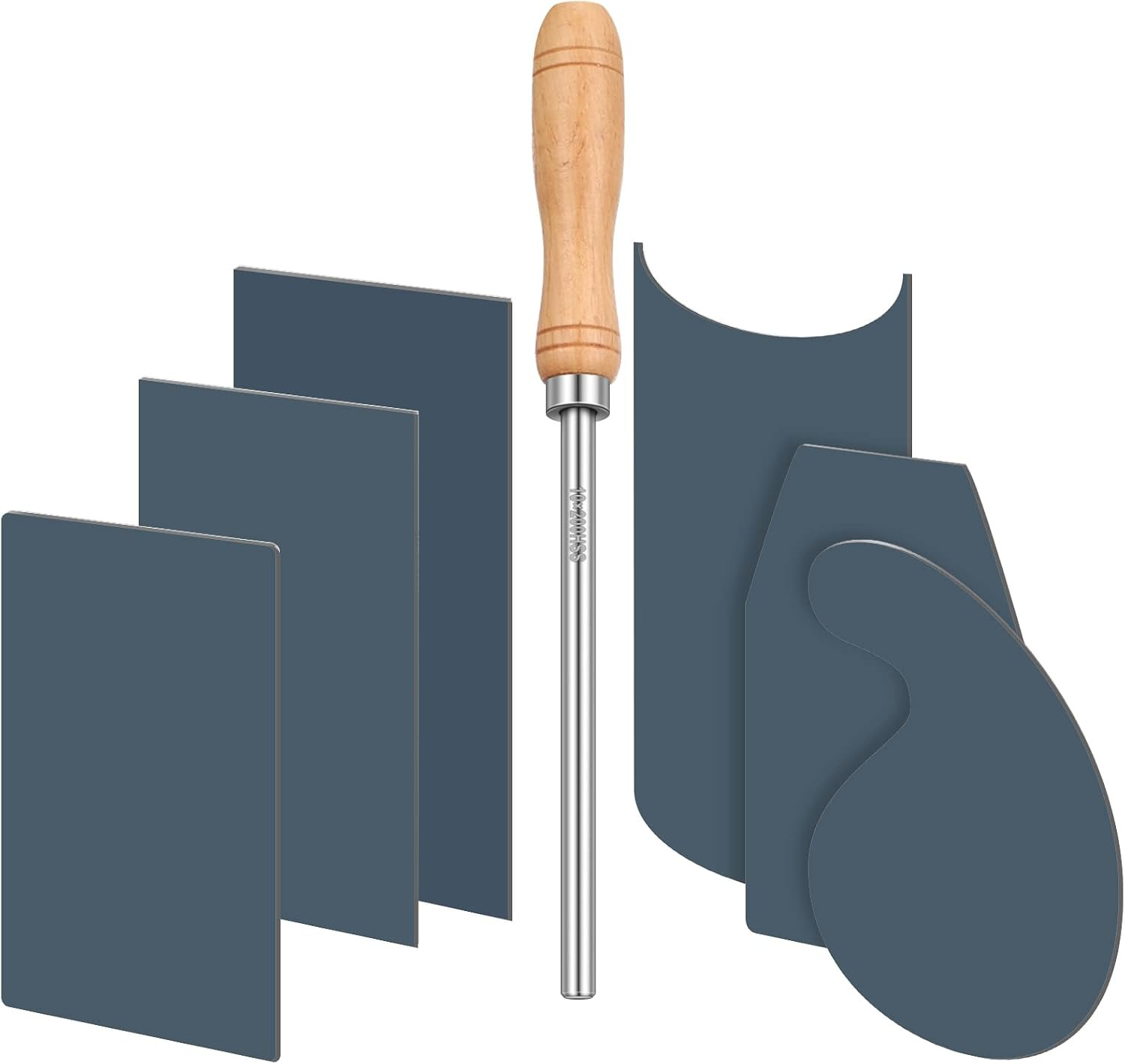 Card Scraper Burnisher and 6 Pcs Cabinet Scraper Set for Woodworking Card Woodwo