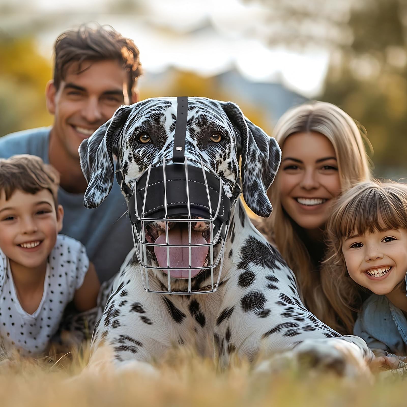 Great Dane Muzzle Prevent Biting Extra Large Metal Basket Breathable Drinkable