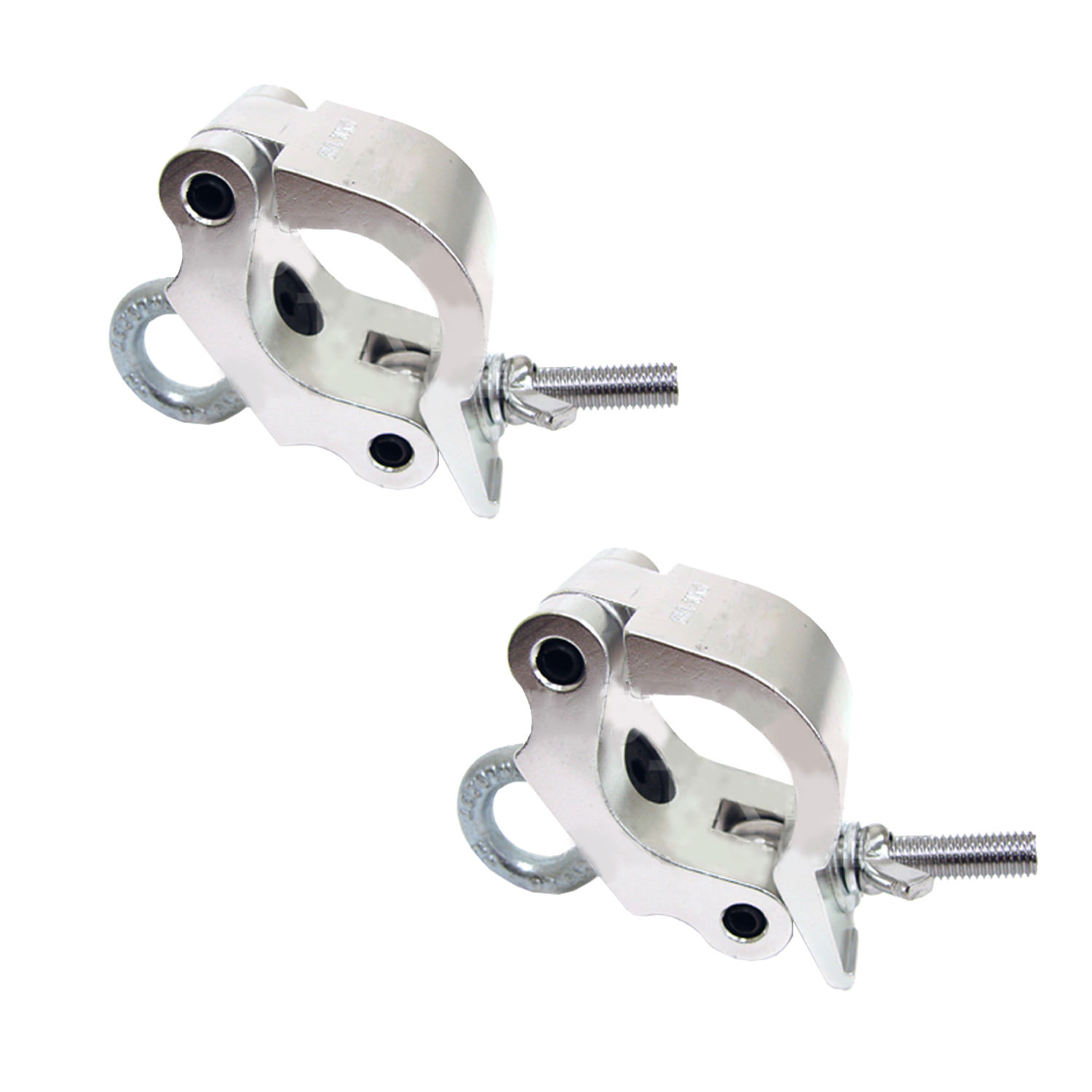 Set of 2 Global Truss Heavy Duty Clamp with Eye Bolt for 50mm or 2" Tubing.