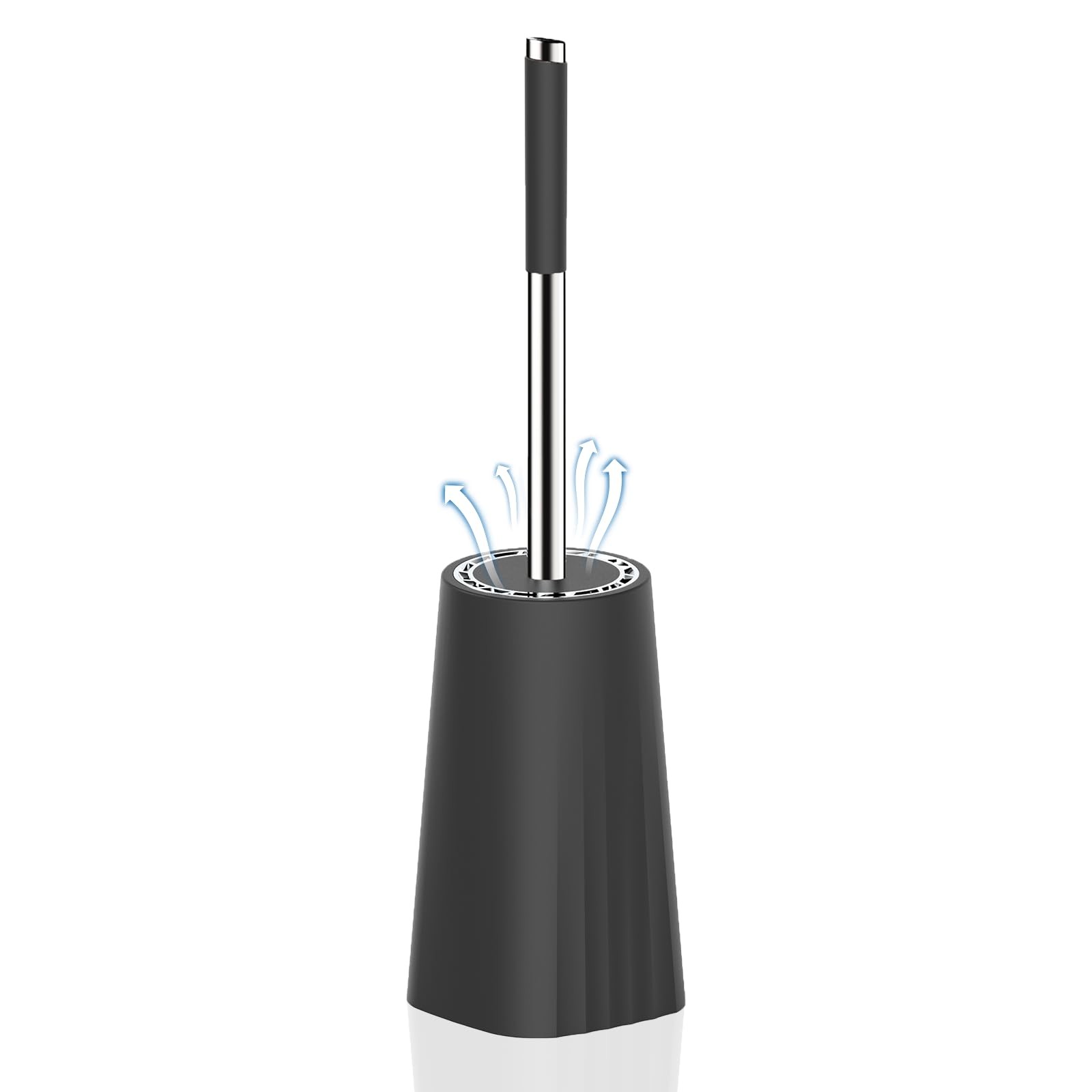 Toilet Brush and Holder Compact Stainless Handle Splash Proof / Cepillo Bano
