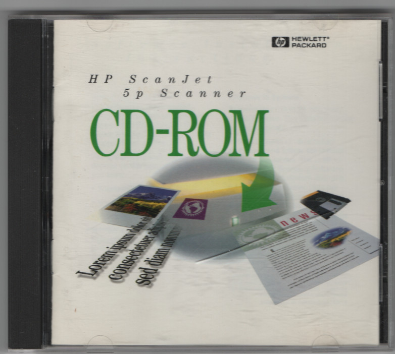 HP ScanJet 5p Drivers & Applications Software CD-ROM Windows 95 3.1 Mac (1996)