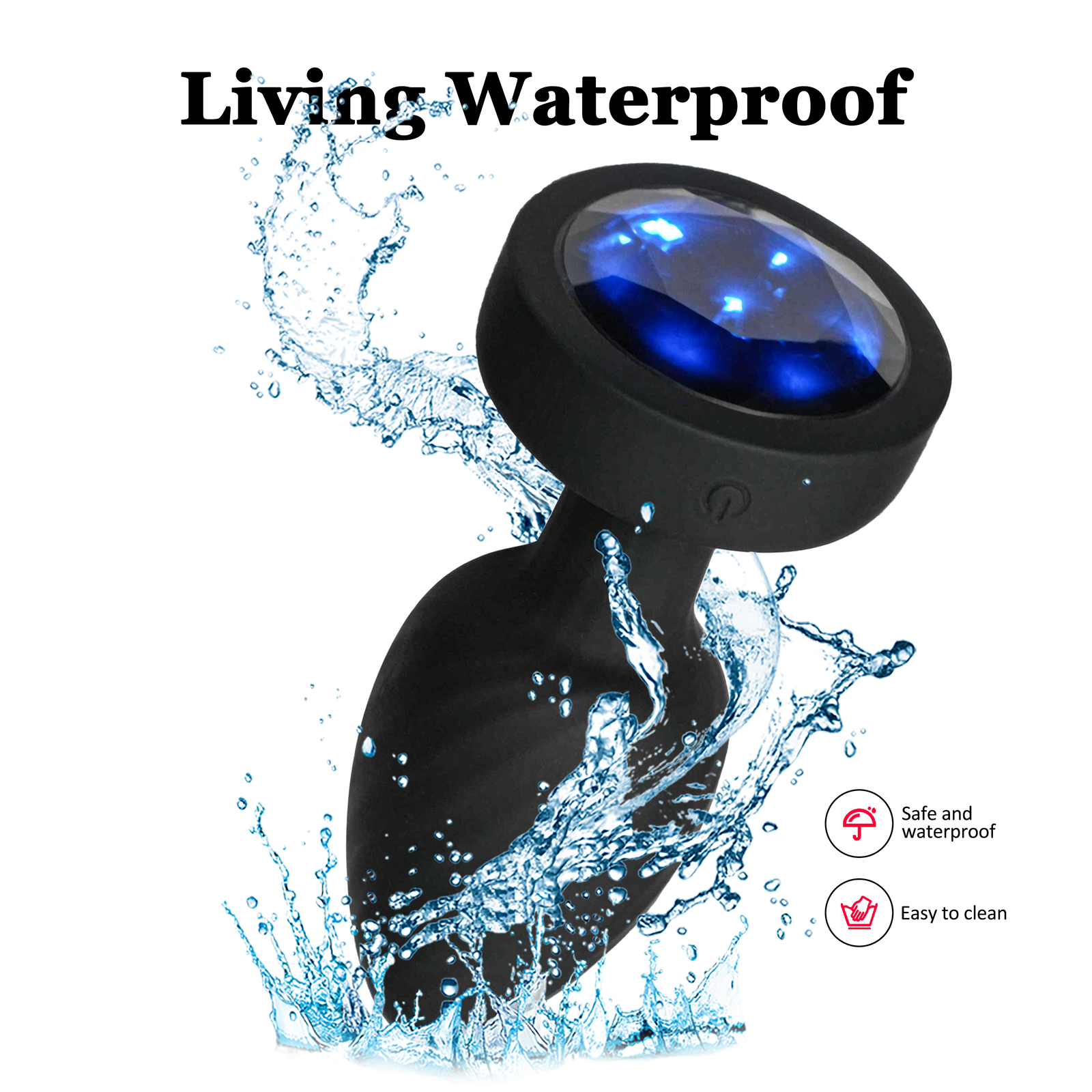 360° Rotation Vibrating Butt Plug Prostate Massager with LED Anus SexToy for Man