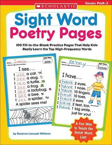 Sight Word Poetry Pages: 100 Fill-in-the-Blank Practice Pages That Help K - GOOD