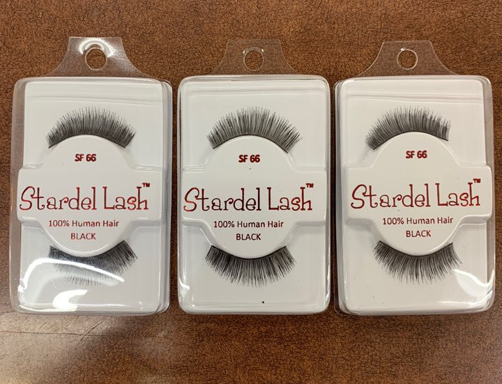 (PACK OF 3) Stardel Lash 100% Human Hair Eyelashes Black SF 66