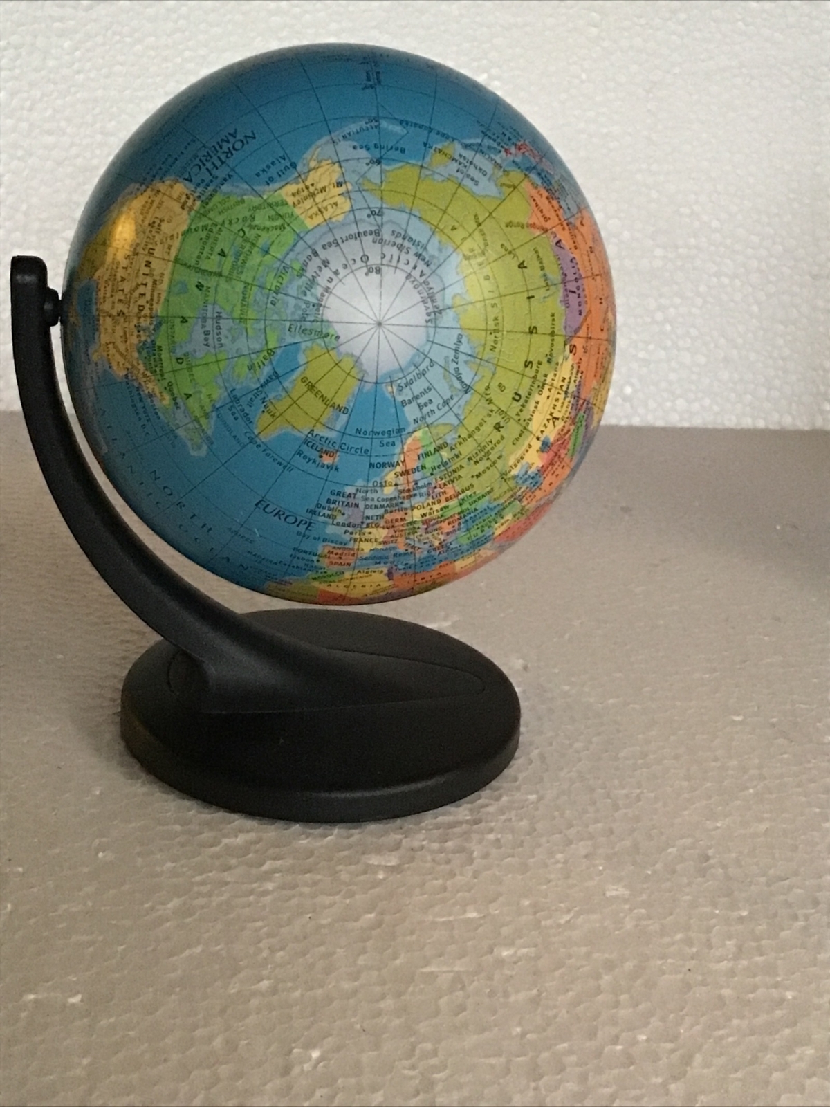 Replogle Mini Globe Desk Size 6 x 4 Inch 2001 Dual Direction Spin